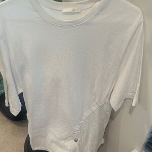 Zara White Crew Neck Tee